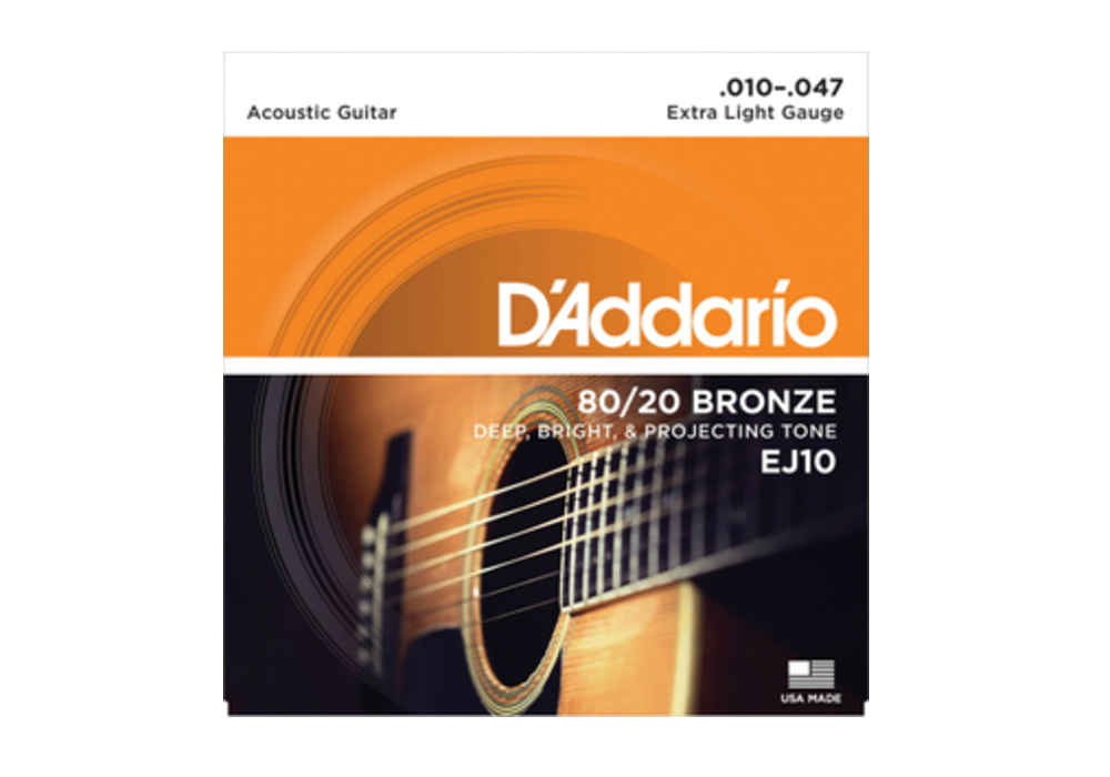 【D'Addario ダダリオ アコースティックギター弦】 EJ10 