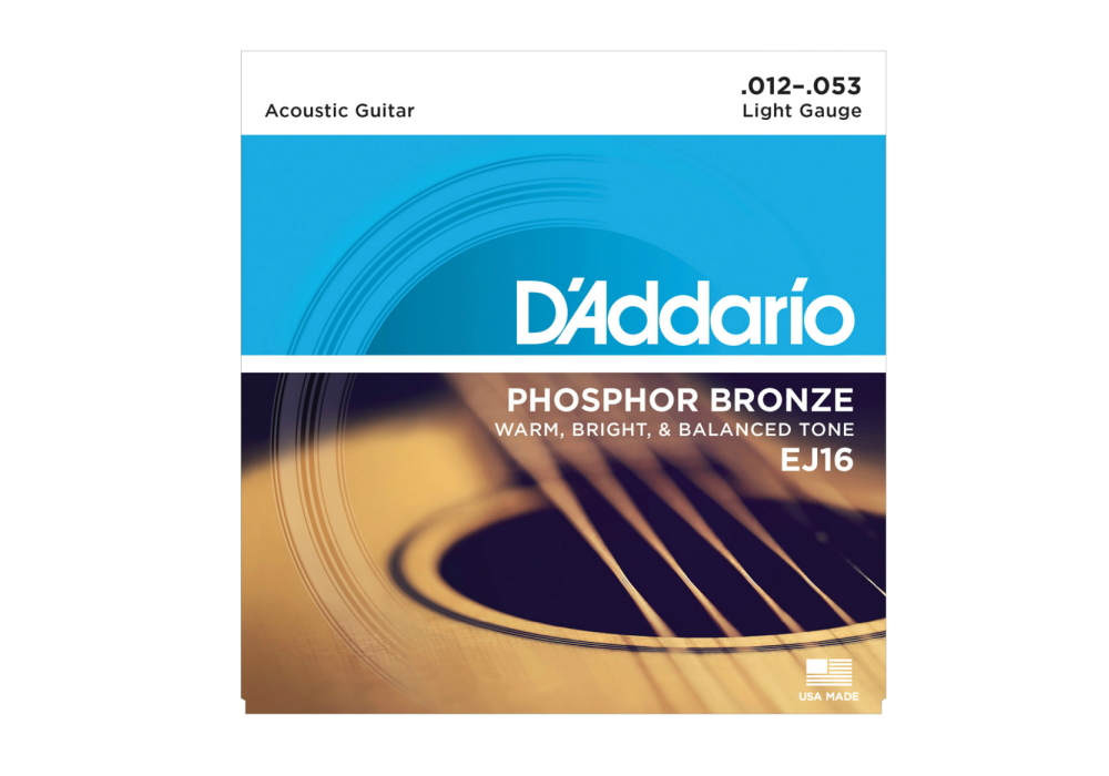 【D'Addario(ダダリオ)】アコースティックギター弦　フォスファー・ブロンズ弦 EJ-16