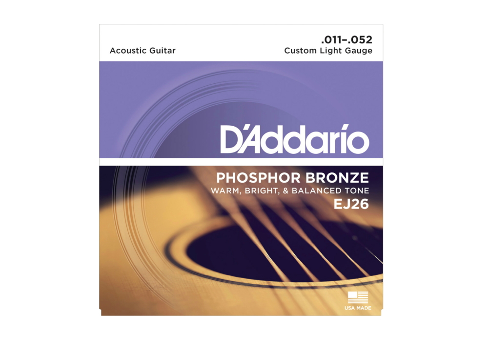 【D'Addario(ダダリオ)】アコースティックギター弦　フォスファー・ブロンズ弦 EJ-26