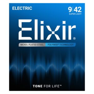 【メール便発送】<br />【Elixir（エリクサー）　エレキギター弦 】<br />POLYWEB Super Light .009-.042 #12000