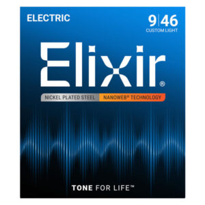 【メール便発送、代引き不可】<br />【Elixir（エリクサー）　エレキギター弦 】<br />ナノウェブ　カスタムライト #12027<br />