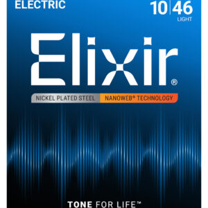 【メール便発送、代引き不可】<br />【Elixir（エリクサー）　エレキギター弦】<br />ナノウェブ　ライト  #12052<br />