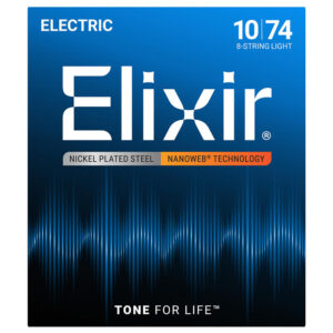 *【Elixir（エリクサー） エレキギター弦】<br />エリクサー エレキ弦 ナノウェブ 8弦 Light .010-.074 #12062