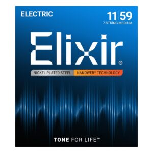 *【メール便発送、代引き不可】【Elixir（エリクサー） エレキギター弦】<br />エリクサー エレキ弦 7弦 Medium .011-.059 #12106
