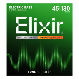 【メール便発送】<br />【Elixir（エリクサー）　ベース弦】<br />  NANOWEB ニッケル Long Scale 5弦 Light .045-.130 #14202