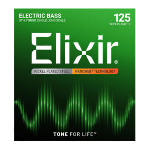 【メール便発送】<br />【Elixir（エリクサー）　ベース弦】ベースバラ弦 NANOWEB ニッケル 5弦用 Long Scale .125 #15425