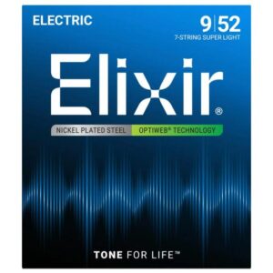 【メール便発送、代引き不可】<br />【Elixir（エリクサー）　エレキギター弦 】<br />OPTIWEB 7弦 Super Light .009-.052 #19007
