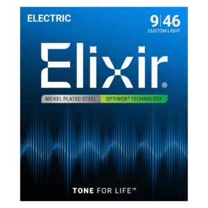 【メール便発送・代引不可】【Elixir（エリクサー）　エレキギター弦 】<br />OPTIWEB Custom Light .009-.046 #19027