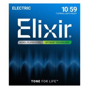 *【Elixir(エリクサー) エレキギター弦 】<br />OPTIWEB 7弦 Light/Heavy .010-.059 #19074