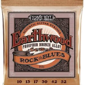【ゆうパケット便発送・送料無料】ERNIE BALL 2151 アコースティックギター弦 (10-52) EARTHWOOD ROCK AND BLUES PHOSPHOR BRONZE