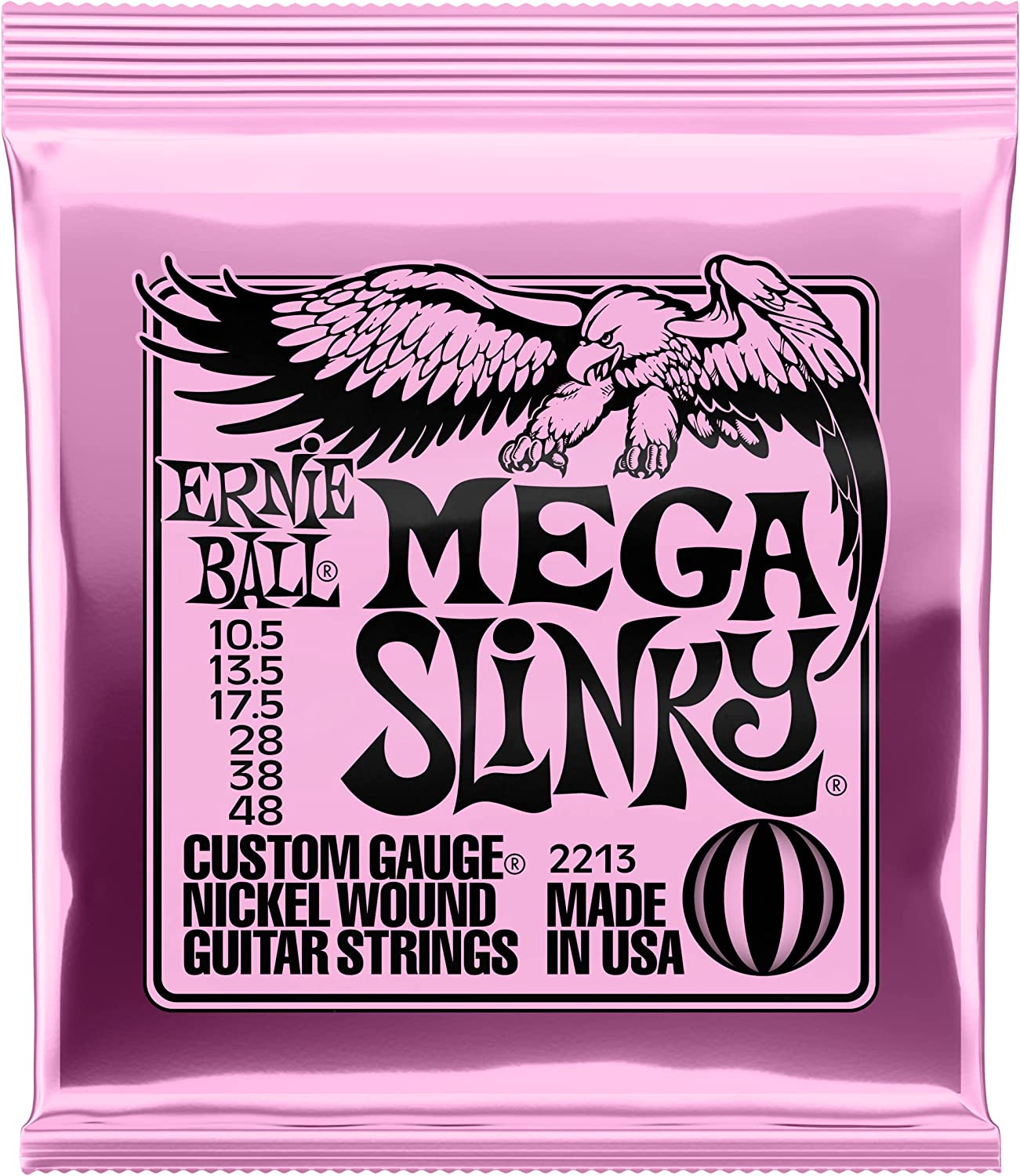 【ゆうパケット便発送・送料無料】 ERNIE BALL 2213 エレキギター弦 (10.5-48) MEGA SLINKY メガ・スリンキー