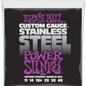 【ゆうパケット便発送・送料無料】ERNIE BALL 2245 エレキギター弦 (11-48) STAINLESS POWER SLINKY ステンレス・パワー・スリンキー