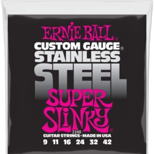 【ゆうパケット便・送料無料】ERNIE BALL 2248 エレキギター弦 (09-42) STAINLESS SUPER SLINKY ステンレス・スーパー・スリンキー