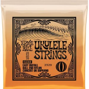 【ゆうパケット便発送・送料無料】ERNIE BALL 2329 ウクレレ弦 ナイロン製 UKULELE BALL END NYLON STRINGS CLEAR クリア
