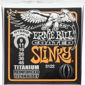 【メール便発送・送料無料】ERNIE BALL 3122 エレキギター弦 (09-46) COATED HYBRID SLINKY コーテッド・ハイブリッド・スリンキー