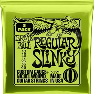 ERNIE BALL 3221 エレキギター弦 (10-46) REGULAR SLINKY 3Set Pack
