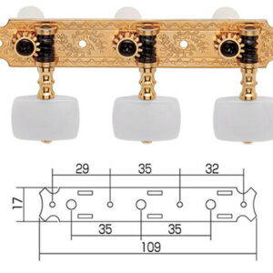 【送料無料】【クラシックギターパーツ】【ペグ・マシンヘッド】　<br />【GOTOH】クラシックギター用ペグ　35G620EW/GG