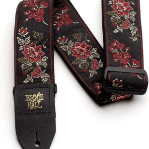 【メール便・送料無料】*【ERNIEBALL(アーニーボール)】【ストラップ】 #4142 ギターストラップ JACQUARD STRAP RED ROSE