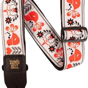 【ゆうパケット便】*【ERNIEBALL(アーニーボール)】【ストラップ】 JACQUARD STRAP RED BIRD WINTER #4689