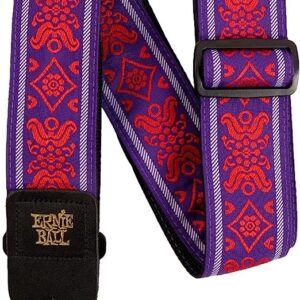 【ゆうパケット便】*【ERNIEBALL(アーニーボール)】【ストラップ】 JACQUARD STRAP Royal Flush Red #5330