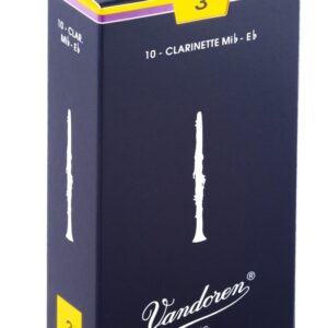 【パッケージを折りたたんでメール便発送】【Vandoren(バンドレン)リード】E♭クラリネット トラディショナル 3(CR113)