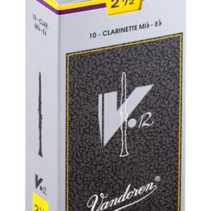 【パッケージを折りたたんでメール便発送】【Vandoren(バンドレン)リード】E♭クラリネット V12 2.5(CR6125) (10枚入り)