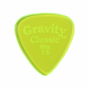 GRAVITY GUITAR PICKS Classic - Mini - GCLM15P 1.5mm, Fluorescent Green