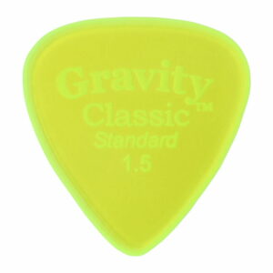 GRAVITY GUITAR PICKS Classic - Standard, Master Finish - GCLS15M 1.5mm, Fluorescent Green