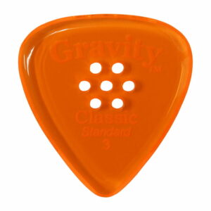 GRAVITY GUITAR PICKS Classic -Standard, Multi-Hole - GCLS3PM 3.0mm, with Multi-Hole, Orange