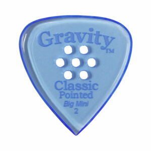 GRAVITY GUITAR PICKS Classic Pointed - Big Mini, Multi-Hole - GCPB2PM 2.0 mm with Multi-Hole, Blue