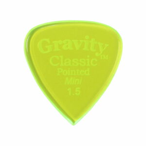 GRAVITY GUITAR PICKS Classic Pointed - Mini - GCPM15P 1.5mm, Fluorescent Green