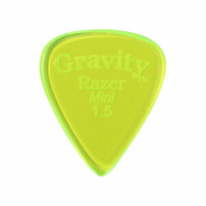 GRAVITY GUITAR PICKS Razer - Mini - GRAM15P 1.5mm, Fluorescent Green