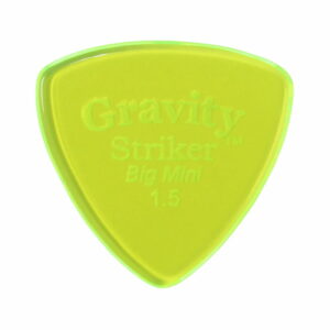 GRAVITY GUITAR PICKS Striker - Big Mini - GSRB15P 1.5mm, Fluorescent Green