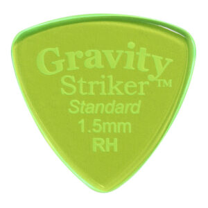 GRAVITY GUITAR PICKS Striker - Standard, Speed Bevels(RH) - GSRS15P-RH 1.5mm, Fluorescent Green