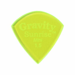 GRAVITY GUITAR PICKS Sunrise - Mini - GSUM15P 1.5mm, Fluorescent Green