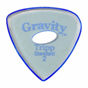 GRAVITY GUITAR PICKS Tripp - Standard, Elipse Grip Hole - GTRS2PE 2.0 mm with Elipse Grip Hole, Blue