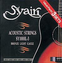 【メール便発送・代引不可】アコースティックギター弦 S.yairi SY-1000L-3 (3set pack)