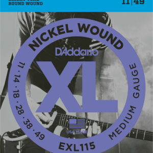 *【ゆうパケット】<br />【ダダリオ エレキギター弦】<br />ブルース・ジャズロック<br /> D'Addario EXL-115(EXL115)