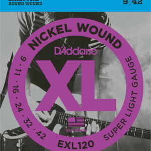 *【ゆうパケット・代引き不可】<br />【ダダリオ　エレキギター弦】<br />スーパーライト<br /> D'Addario EXL-120(EXL120)<br />