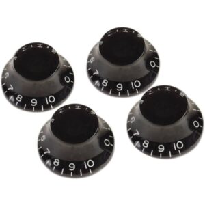【メール便・送料無料】【Gibson】【ノブ】<br />Top Hat Knobs - Black 4/Pkg (PRHK010)