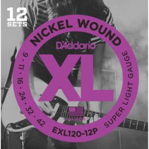 *【ダダリオ　エレキギター弦】<br />スーパーライト 12set入りパック<br /> D'Addario EXL120-12P<br />