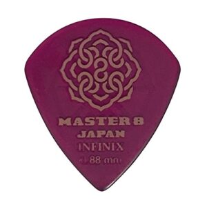 【ゆうパケット・送料無料】【MASTER 8】【ピック10枚セット】  INFINIX Hard Polish w/Rubber Grip Jazz 0.88mm IFHPR-JZ088