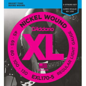*【D'Addario（ダダリオ） ベース弦】<br /> ニッケル Long Scale 5弦 .045-.130 EXL170-5