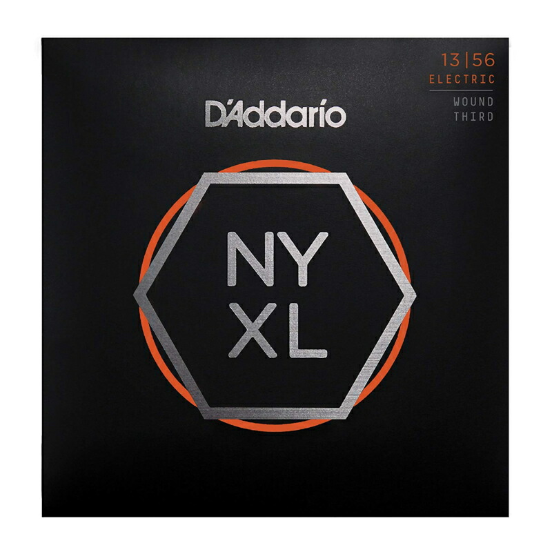 【ゆうパケット・送料無料】D'Addario ダダリオ エレキギター弦 NYXL Medium 3弦巻き弦 .013-.056 NYXL1356W