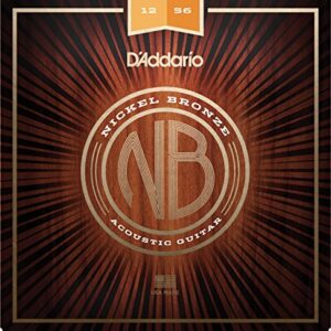 【ゆうパケット・送料無料】D'Addario ダダリオ アコースティックギター弦 ニッケルブロンズ Light Top/Med Bottom .012-.056 NB1256