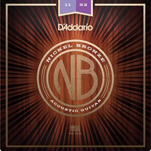 【ゆうパケット・送料無料】D'Addario ダダリオ アコースティックギター弦 ニッケルブロンズ Custom Light .011-.052 NB1152
