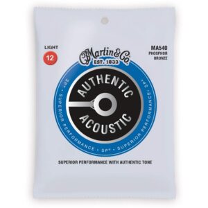 【メール便発送】MARTIN アコースティックギター弦 AUTHENTIC ACOUSTIC Superior Performance MA540(MA-540) Light .012-.054