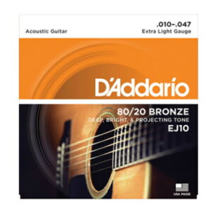 【D'Addario ダダリオ アコースティックギター弦】 EJ10 "80/20 Bronze Round (EJ-10)
