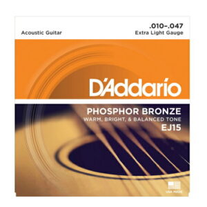 *【ゆうパケット・代引不可】アコースティックギター弦 D'Addario EJ-15(EJ15)