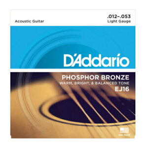 *【ゆうパケット・代引き不可】<br />アコースティックギター弦 D'Addario EJ-16(EJ16)